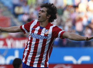 Temporada 2013/2014 Atlético de Madrid - Rayo Vallecano Diego Tiago celebrando su gol al Rayo